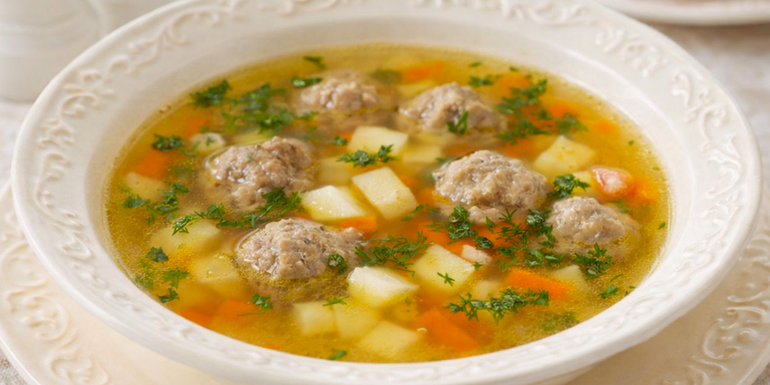 Быстрый суп с фрикадельками. Простой домашний рецепт