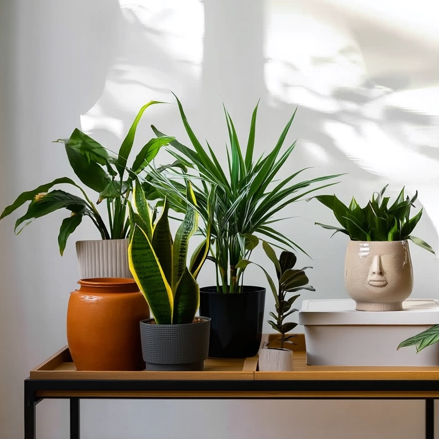 Комнатные растения, иллюстрация сгенерирована нейросетью