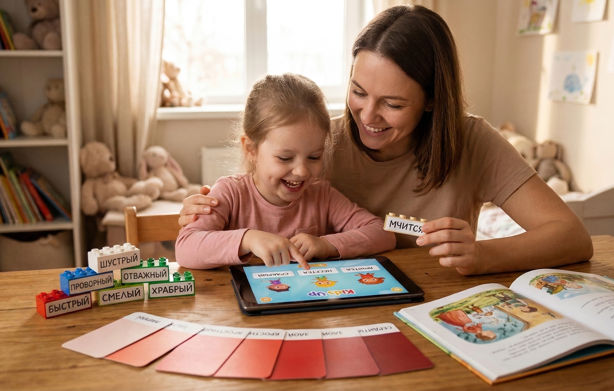 Мама с дочкой расширяют словарный запас