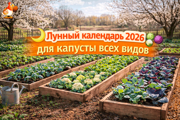 Капуста по Луне 2026 🥬🌙 Календарь посадок по регионам + уход по месяцам, чтобы кочаны были плотные, а нервы – нет 😄