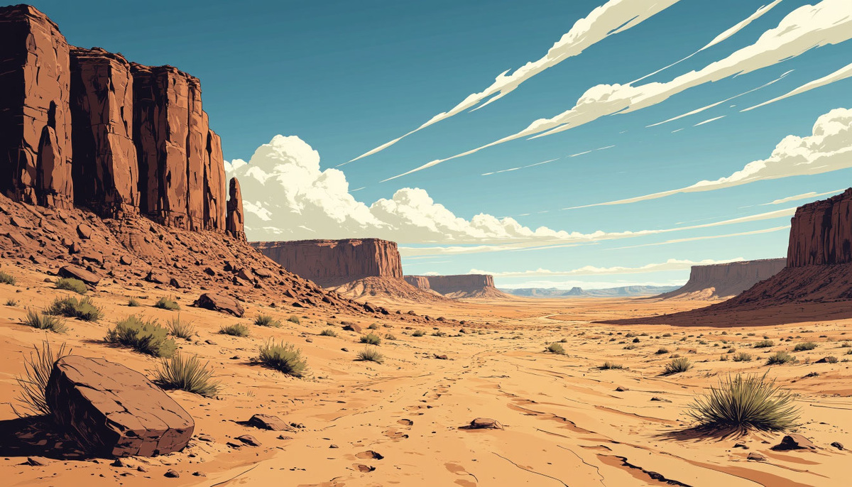 Пустыня. Изображение от ИИ Шедеврум