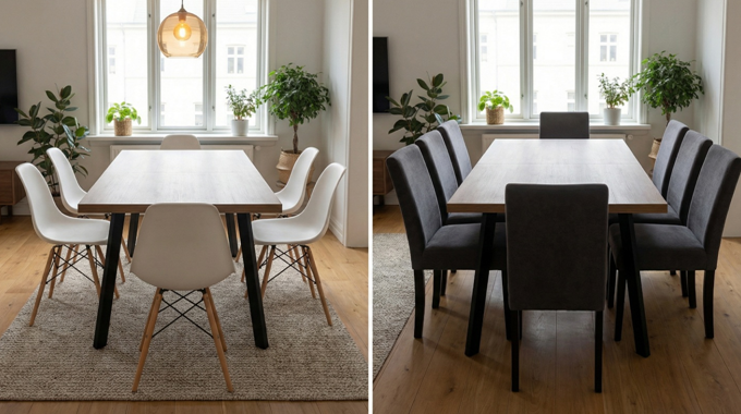 Даже красивые стулья могут быть неудобными, если не совпадают по высоте со столом.