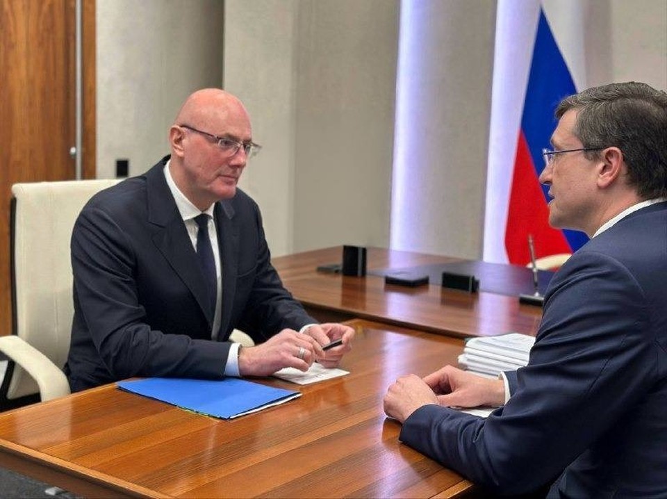    Чернышенко и Никитин обсудили развитие Нижегородской области. Фото: аппарат Дмитрия Чернышенко