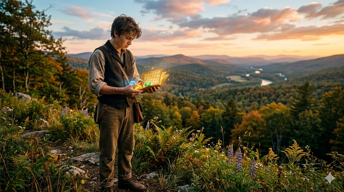 Ангел Мороний указал Джону на зарытые в холме золотые листы с древними письменами. Смит перевел их и получил Книгу Мормона.