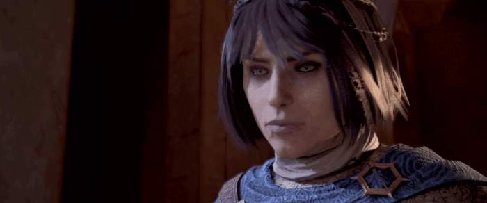 Gif картинка "Хелледрин благодарит за помощь Донована и Харлоу"