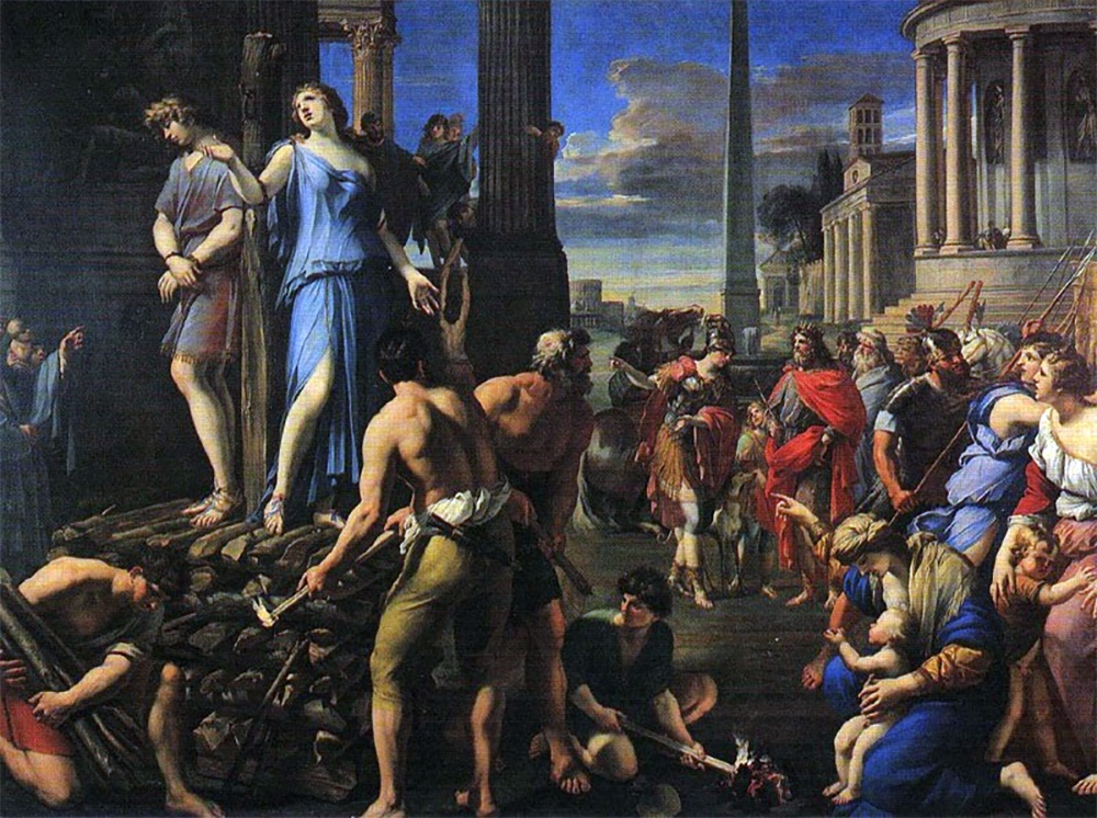 Франсуа Перрье. Олиндо и Софрония, 1639. Музей изящных искусств Реймса, Франция