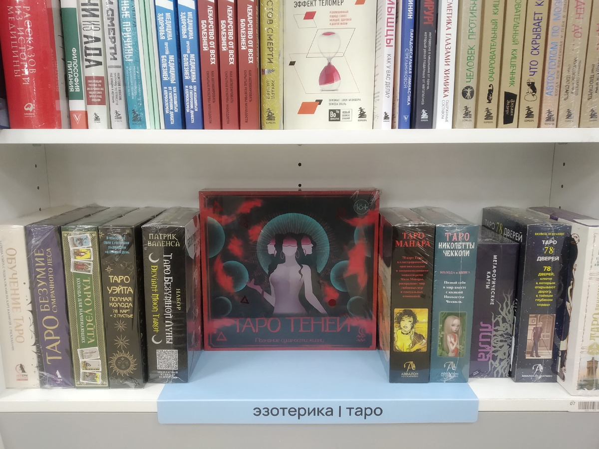Отдел эзотерики в книжном магазине