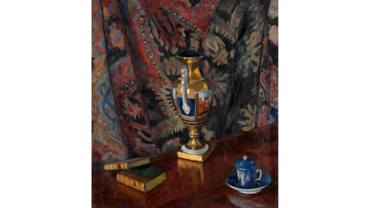   Роберт Фальк, «Натюрморт с золотой вазой», 1909 г.