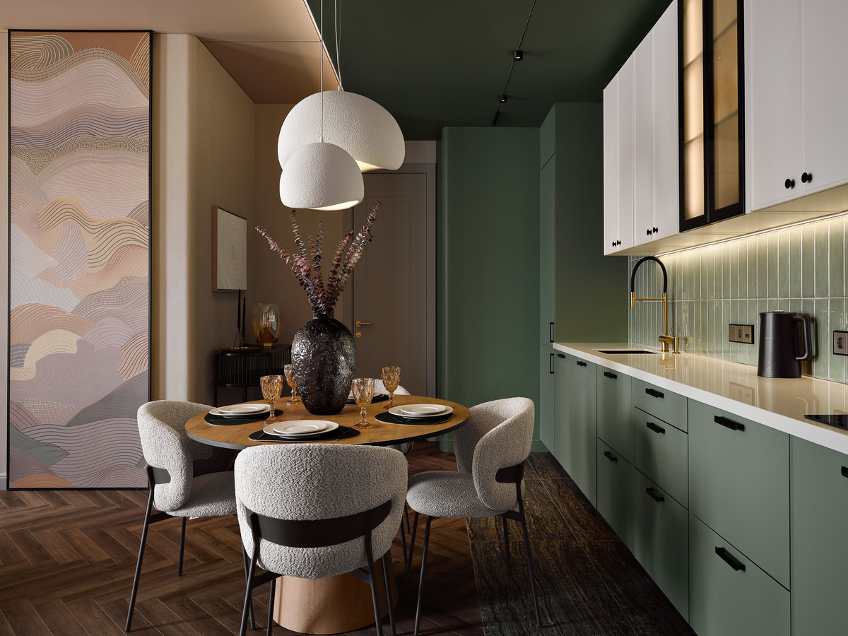 Евродвушка 70 м²: современный интерьер для аренды на Московском проспекте