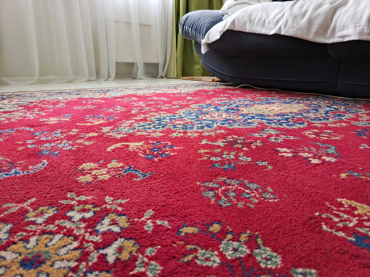 Обожаю своего  шерстяного красавца ч гостинной. Нашла его, несчастного около подъезда. Он уже смирился со своею участью... Но я подарила ему новую молодость! Нашла потом хозяев. Куплен он был в Венгрии в 70-х. Висел на стене всю жизнь. Потом, короткое время на полу. 