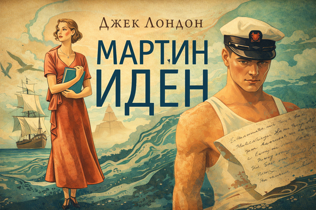 Иллюстрация по мотивам книги «Мартин Иден» Джека Лондона для блога «Дичь и книги»