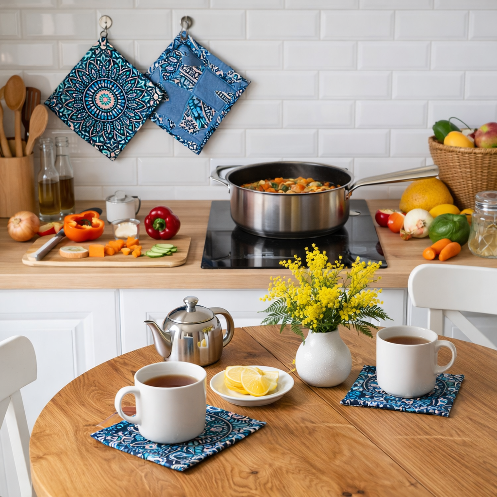 Прихватки и подставки сшила Любовь Фефилова