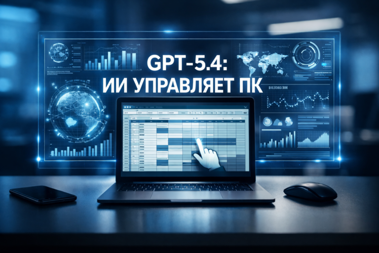    OpenAI выпустила GPT-5.4 с функцией Computer Use. ИИ научился управлять компьютером, работать в Excel и Sheets, а точность модели в задачах выросла до 89.3%.
