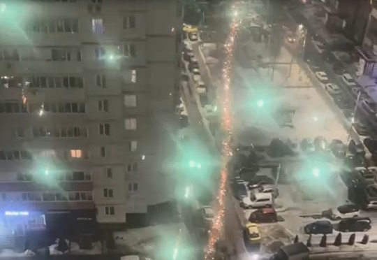     Кадр видео очевидца