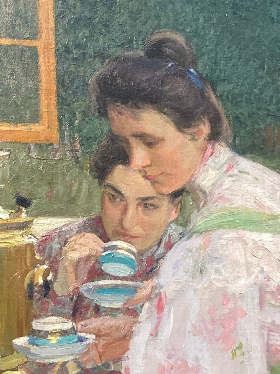 Фрагмент картины Кустодиева «На террасе»