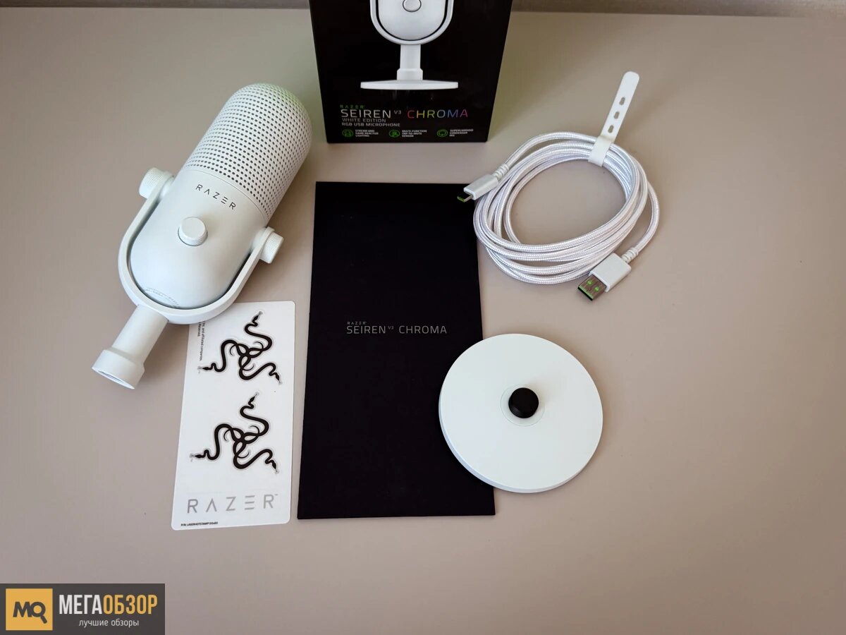    Обзор Razer Seiren V3 Chroma. Выбор микрофона для стримов и подкастов MegaObzor.com