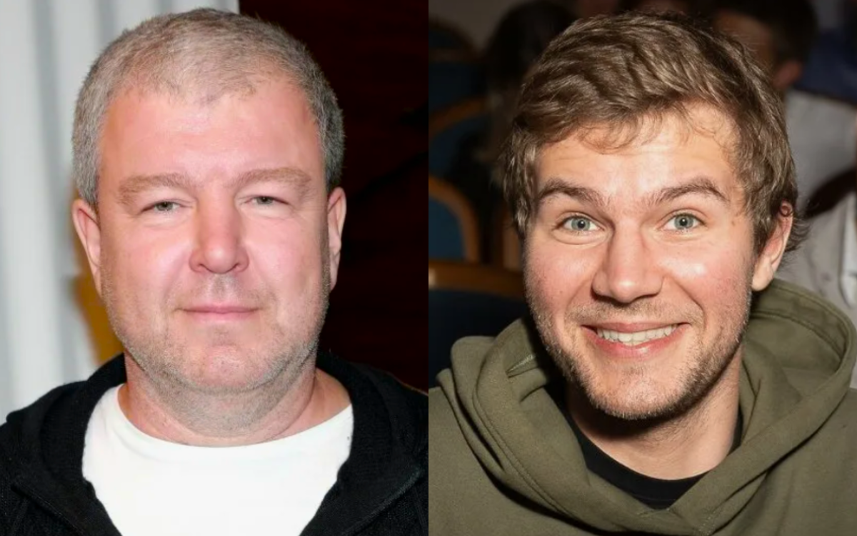 на фото Александр Робак и его сын Арсений 