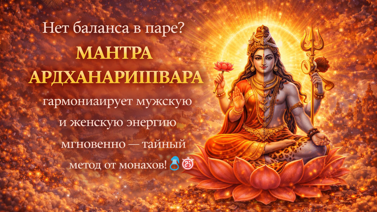 Мантра Ардханаришвара: Восстановить Гармонию в Паре, Баланс Энергий? Тайная Практика от Монахов ♂️♀️
