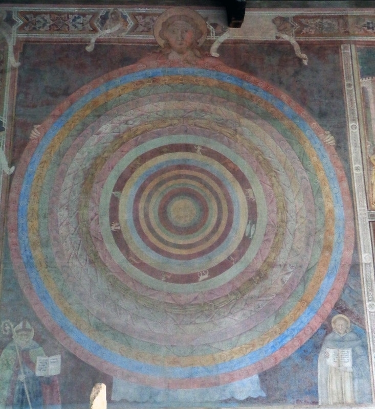 Фреска «Божественная космогония» Пьеро ди Пуччо в Пизе, 14 век.