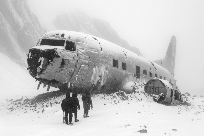Самолёт Fairchild FH-227 — разбившийся в Андах.