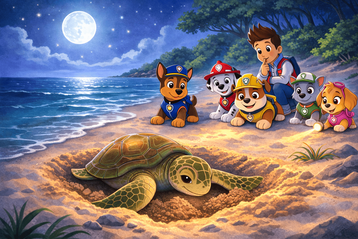 Щенячий Патруль и черепаший пляж