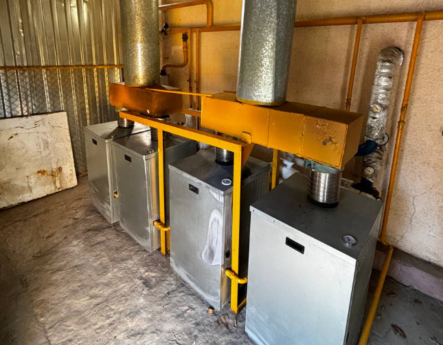 Каскад газовых напольных котлов