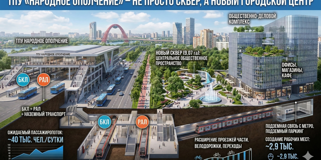 ТПУ «Народное Ополчение» - не просто сквер, а новый городской центр