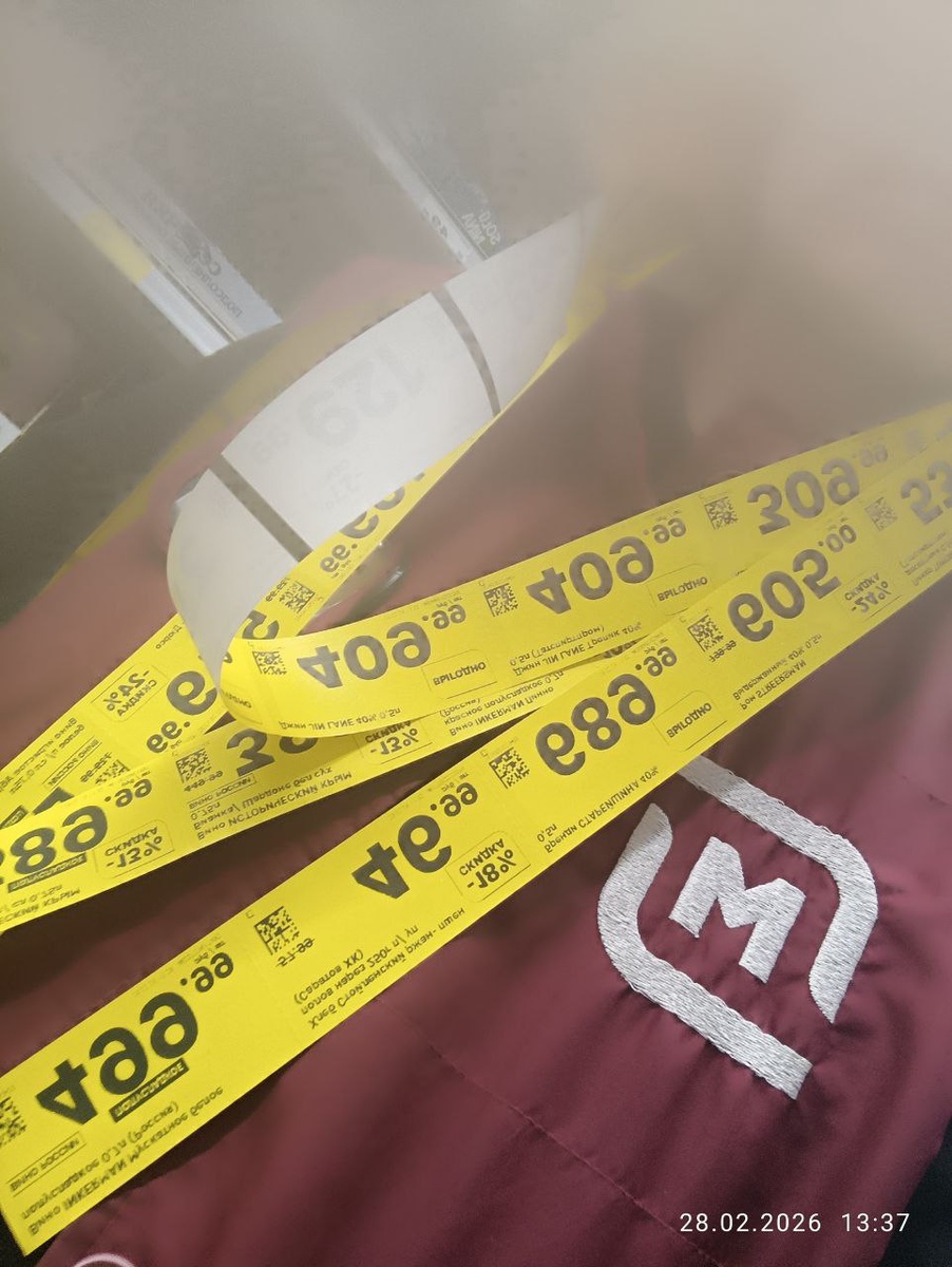 рабочие будни - шарфик из алко-ценников )))