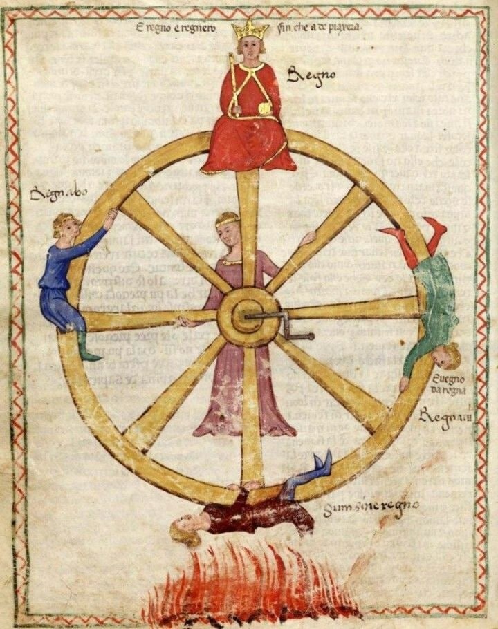     «И Я царствую и буду царствовать, пока Богу угодно» — одна из миниатюр в книге «Homiliæ et orationes». XIV век