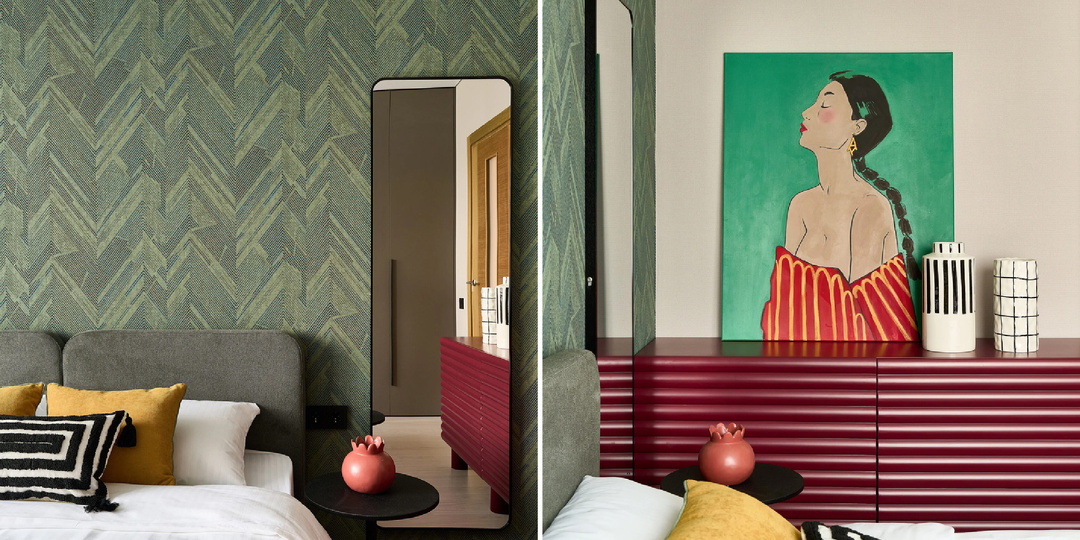 Галерея идей LOYMINA Group: дофаминовый интерьер спальни по проекту Любови Поляковой и Анны Пушниц