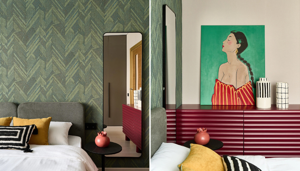 Интерьер с обоями Milassa по проекту Любови Поляковой и Анны Пушниц
