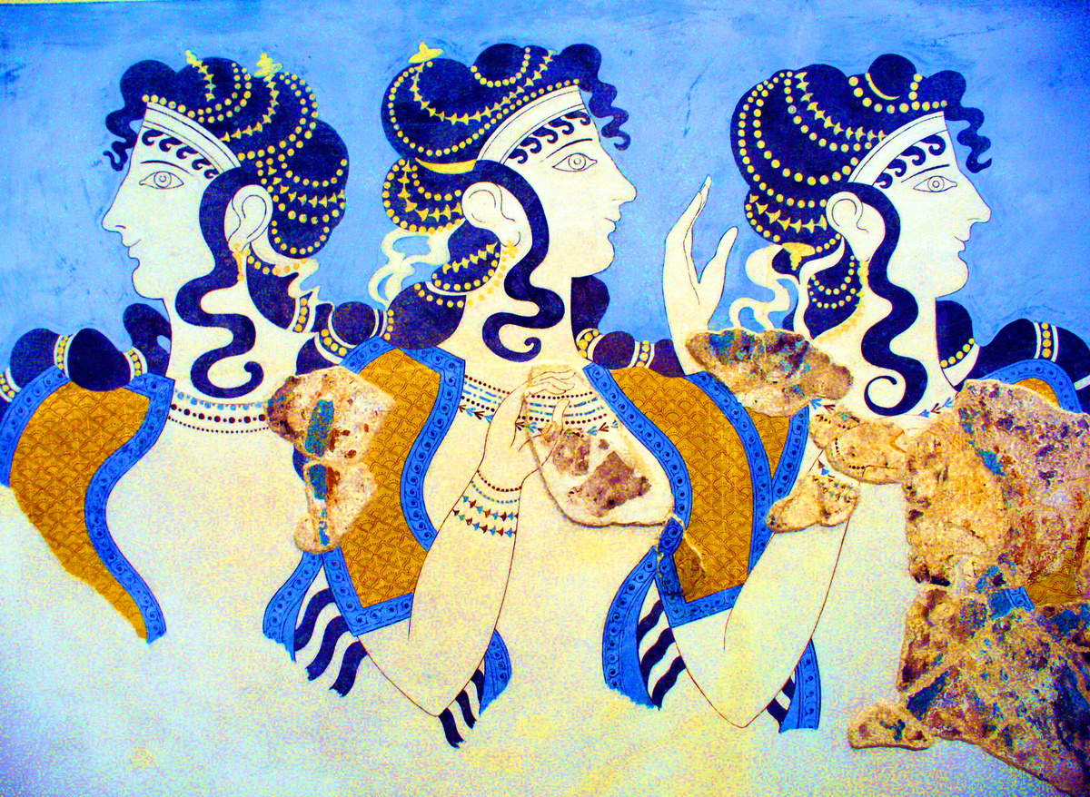 Минойская фреска. Археологический музей Крита. Фото автора