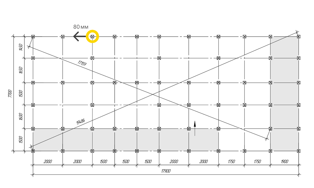 План свайного поля