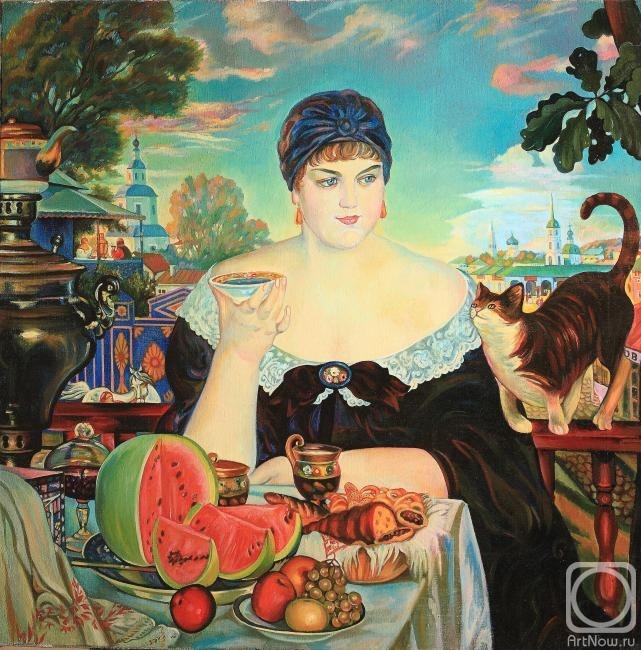 «Купчи́ха за ча́ем» — картина русского художника Бориса Кустодиева, написанная им в 1918 году. 