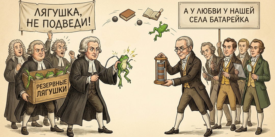 Батарейка из лягушки: странный опыт XVIII века, который изменил наш мир