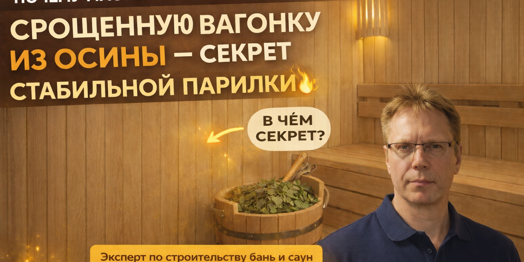 🔥 Почему мастера всё чаще выбирают срощенную вагонку из осины — секрет стабильной парилки