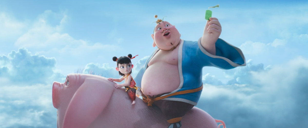 Нэчжа путешествует с одним из божеств