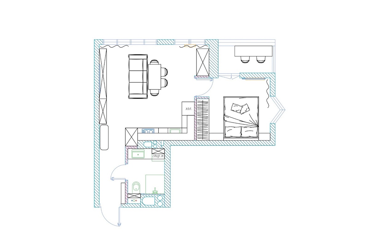 Планировочное решение и расстановка мебели