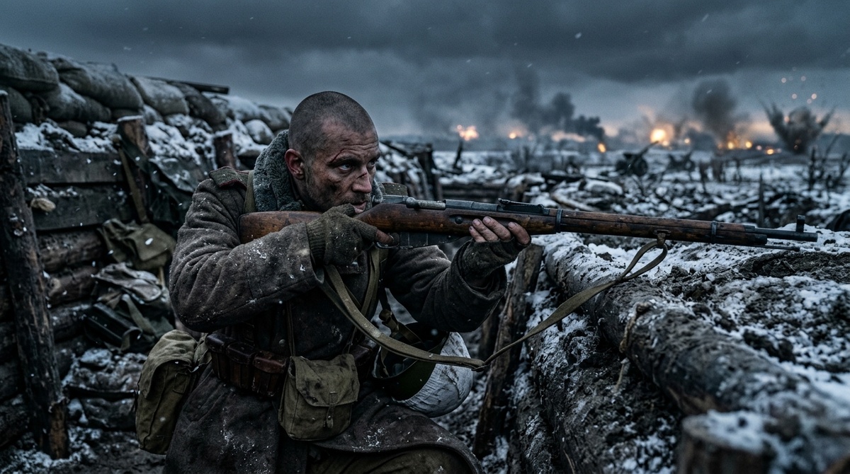 Штрафники в окопах зимы 1943 года