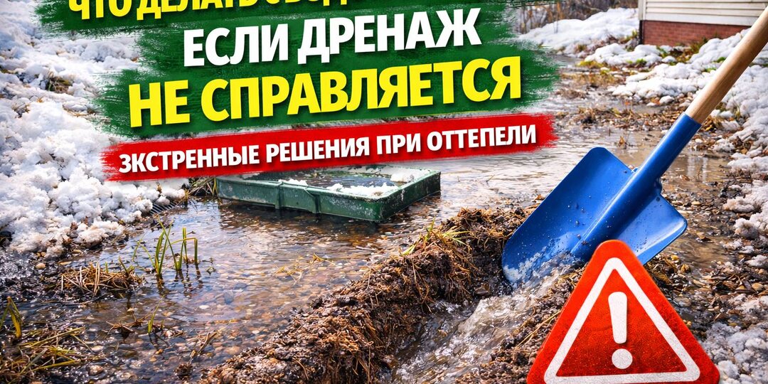 Что делать с водой на участке, если дренаж не справляется