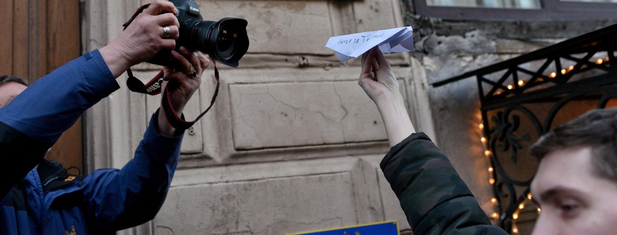    Акция в поддержку "Телеграма" у здания Роскомнадзора. Автор фото: Ермохин Сергей/ДП