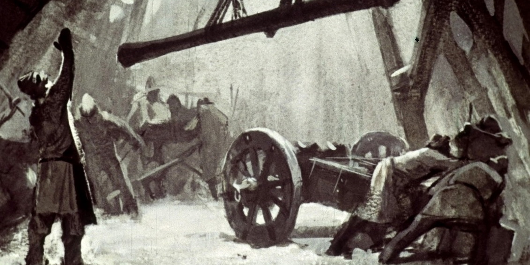 Пьяный мастер на страже русской артиллерии