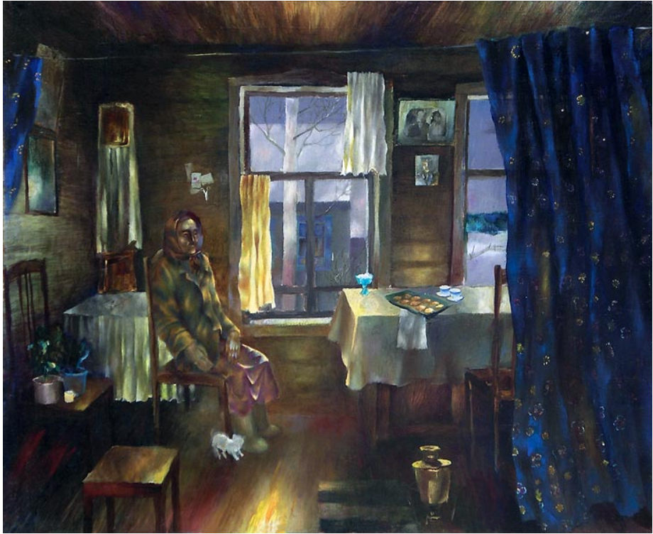 © Анатолий Филимонов. Баба Груня. Холст, масло. 50 х 60см. 70-е.