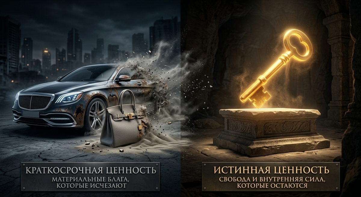 «Вещи стареют и обесцениваются быстрее, чем вы успеваете выплатить за них кредит. Ваша финансовая свобода — единственный актив, который с каждым днем становится только дороже. Не меняйте вечное на временное».