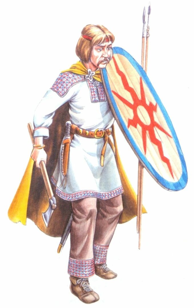 Славянский воин, VI век