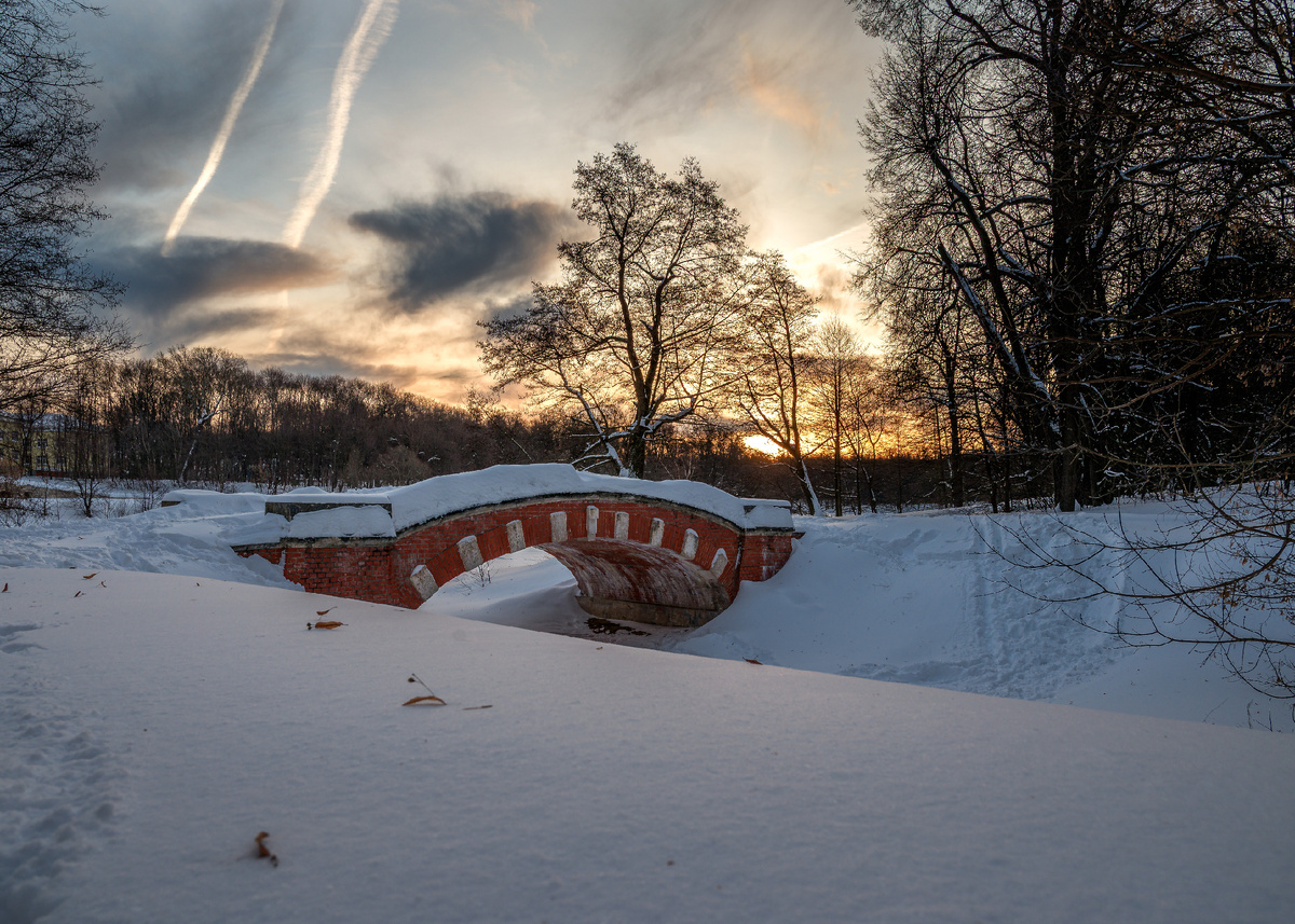 ГОРБЫТЫЙ МОСТ В ПАРКЕ КУЗЬМИНКИ

