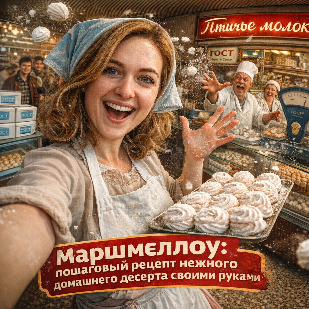    Воздушный десерт маршмеллоу, сделанный дома admin