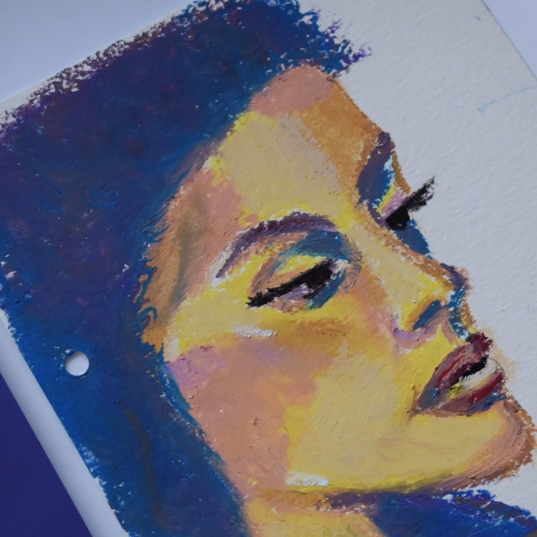 Первые попытки рисования масляной пастелью