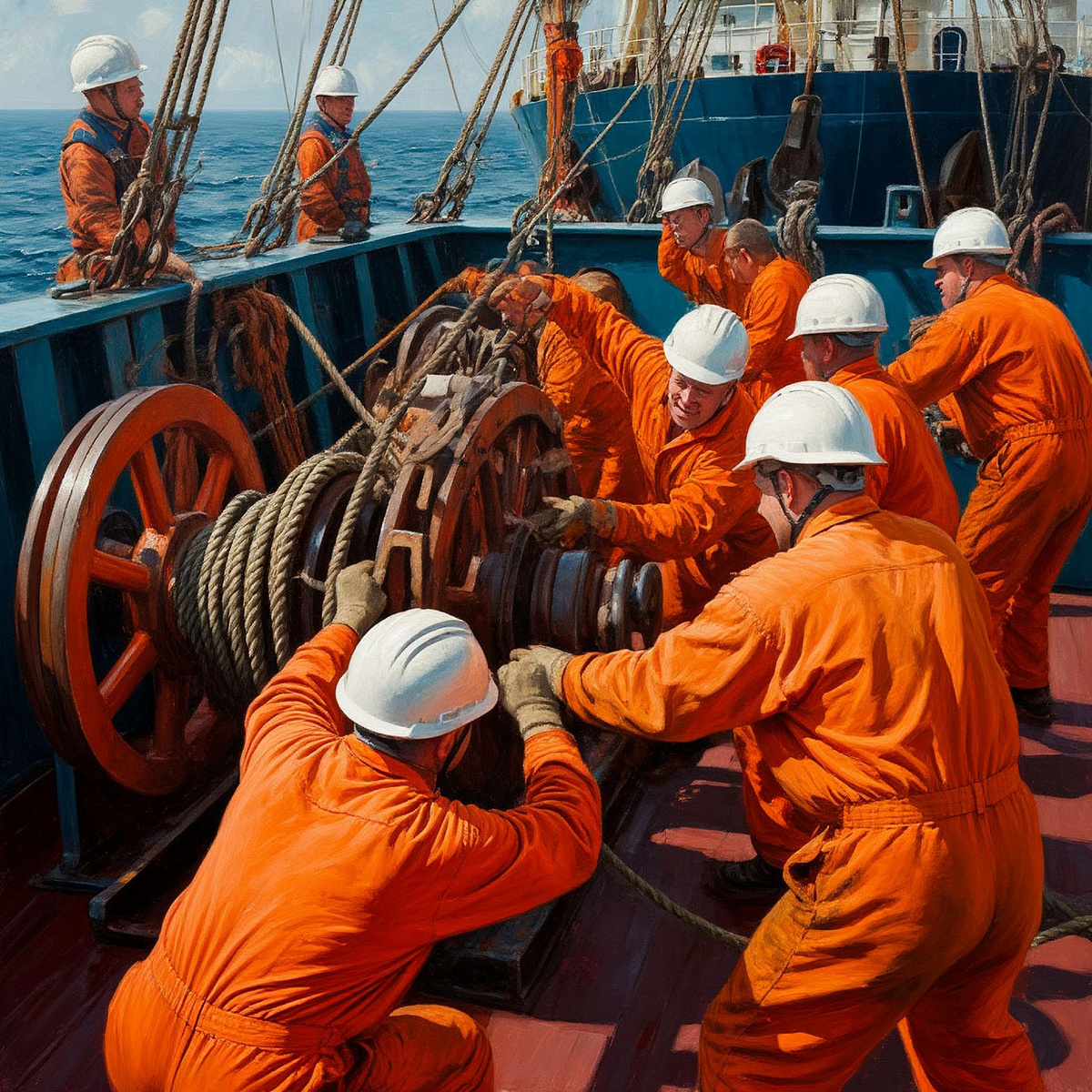 Так нейросеть видит проблемы на швартовке. Какой-то хоррор