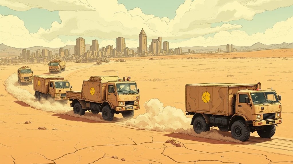 Караван ОБН движется по пустыне